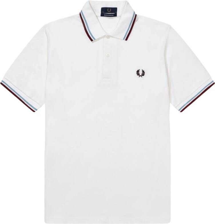 Fred Perry Klassieke Twin Tipped Polo Shirt White Dames