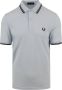 Fred Perry Clear Blue Twin Tipped Polo T-shirts Blauw Heren - Thumbnail 2