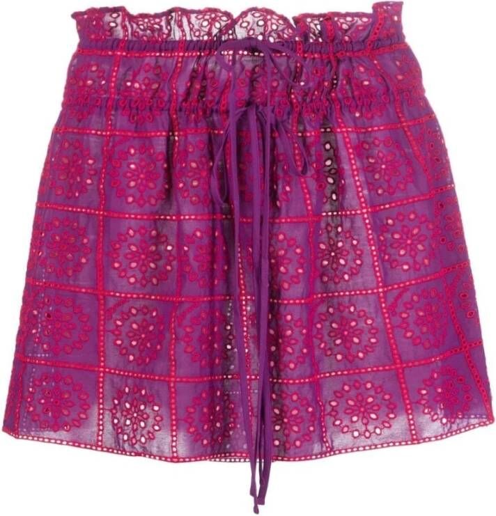 Ganni Short Skirts Purple Dames