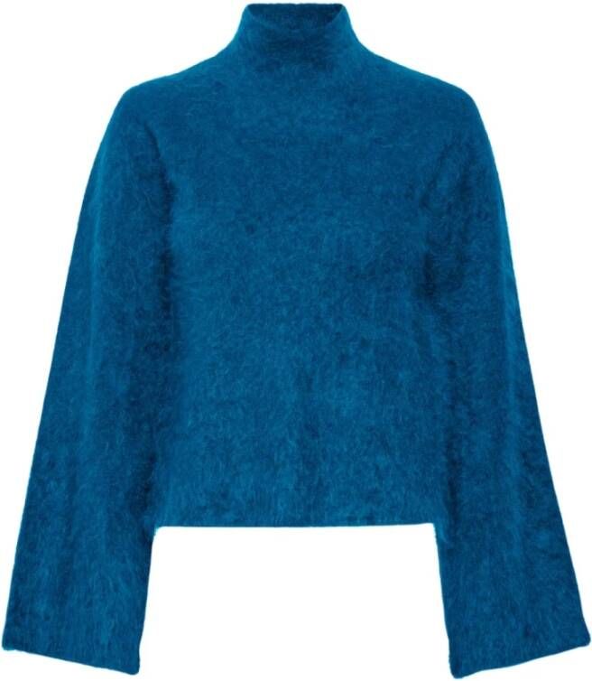 Gestuz Mandagz -trui met grote mouwen Blauw Dames