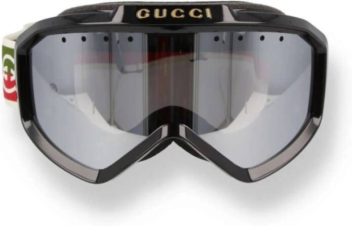 Gucci Gg1210S Zwart Groen Zilveren Zonnebril Black Unisex