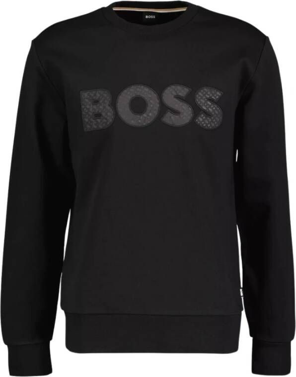 Hugo Boss Tijdloze elegantie: Zwarte Soleri Sweater voor heren Black Heren