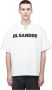 Jil Sander Witte Crew Neck T-shirts en Polos met Bedrukt Logo White Heren - Thumbnail 1