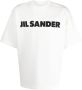 Jil Sander Witte Crew Neck T-shirts en Polos met Bedrukt Logo White Heren - Thumbnail 3