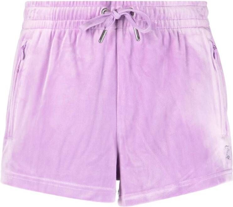 Juicy Couture Paarse Logo Shorts Purple Dames