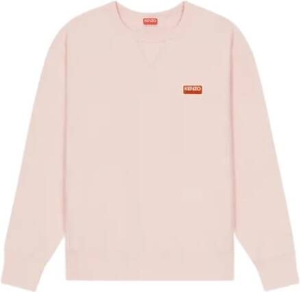 Kenzo Logo Streetwear Sweatshirt Pink Heren