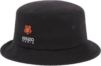Kenzo Unisex Zwarte Bucket Boke Flower Hoed Zwart Heren