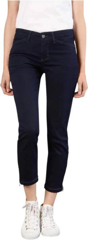 MAC Bijgesneden jeans Blauw Dames