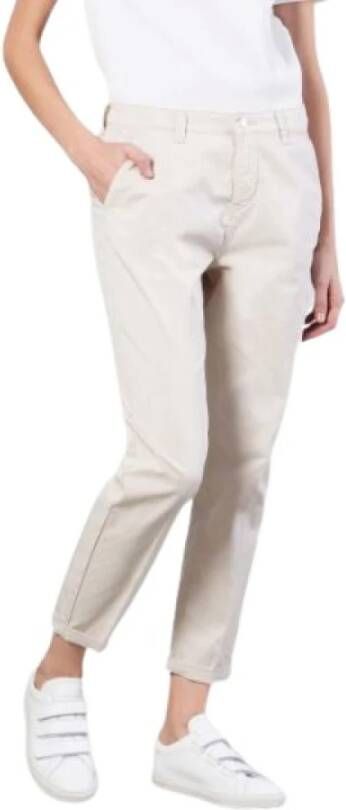 MAC Cropped Trousers Beige Dames
