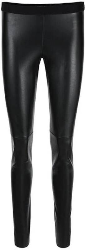 Marc Cain Art Leather Black Leggings Zwart Dames