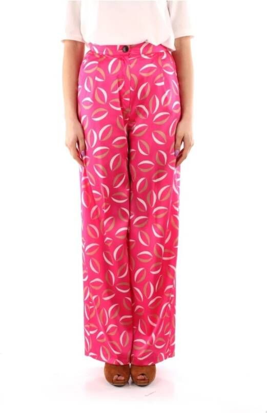 Marella Derris -broek met rechte lijn Roze Dames