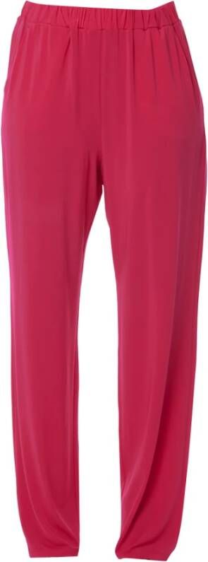 Max Mara Leather Trousers Roze Dames