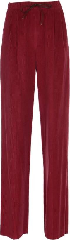 Max Mara Leather Trousers Roze Dames