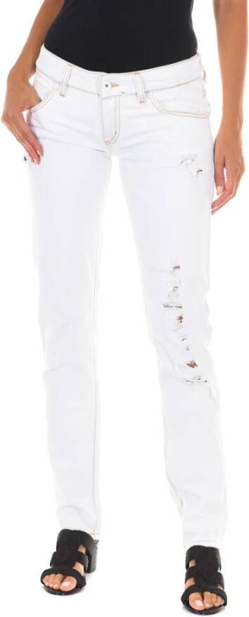 MET Gescheurde Witte Jeans White Dames
