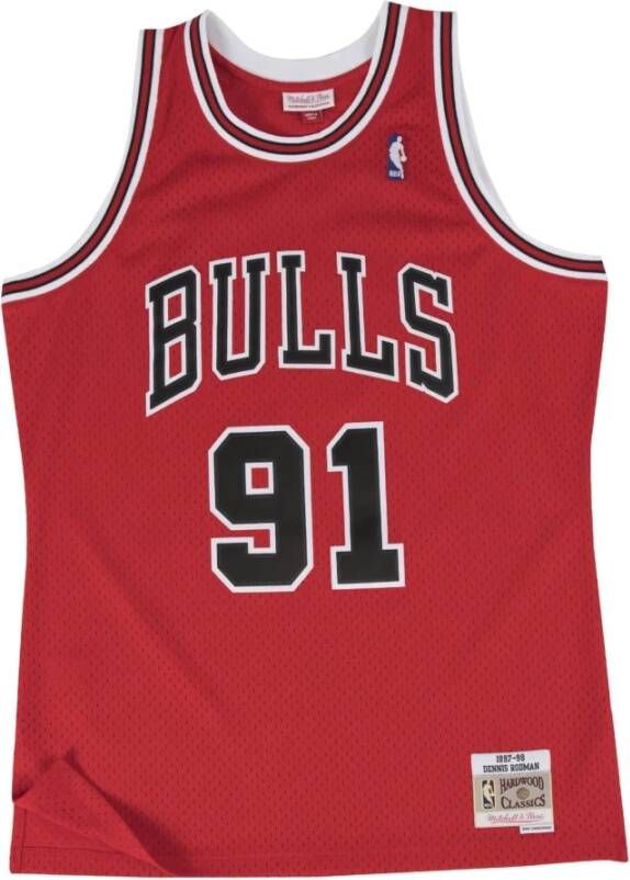 Mitchell & Ness Nba Swingman Jersey Chicago Bulls 1997-98 Dennis Rodman Sportshirts Heren scarlet maat: XL beschikbare maaten:S M L XL