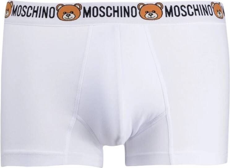 Moschino Witte Teddy Taille Boxershorts White Heren