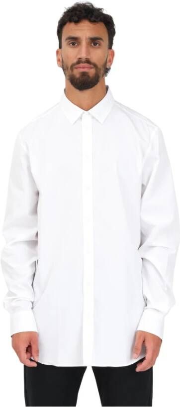 Moschino Witte Katoenen Overhemd met Lange Mouwen White Heren