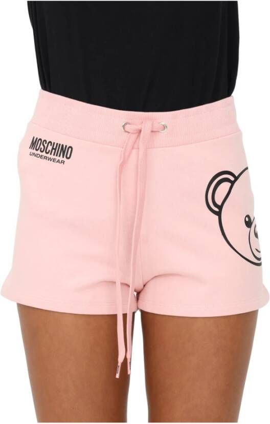 Moschino Korte shorts met berenprint Pink Dames