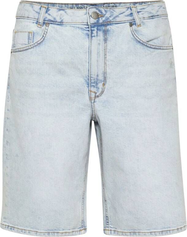 My Essential Wardrobe Stellamw 107 Xhigh Long Shorts Short 10703892 Blauw Dames