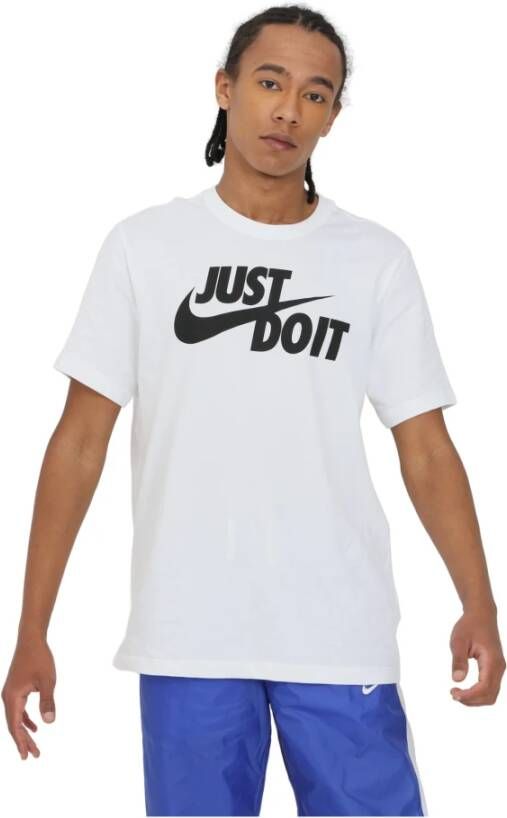 Nike Comfortabel Ronde Hals T-Shirt Wit Heren