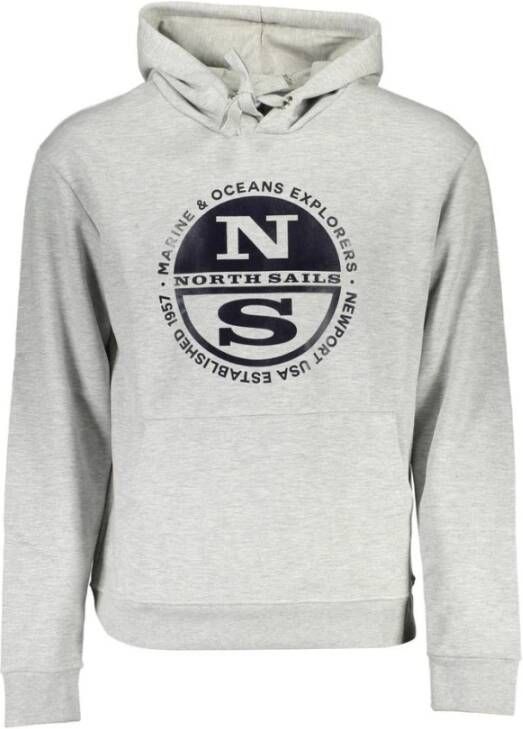 North Sails Grijze Bedrukte Sweatshirt met Lange Mouwen Gray Heren