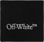 Off White Zwart Logo-Gebruid Sjaal Black Heren - Thumbnail 3