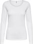 Only Witte Live Love Life Longsleeve Top White Dames - Thumbnail 2