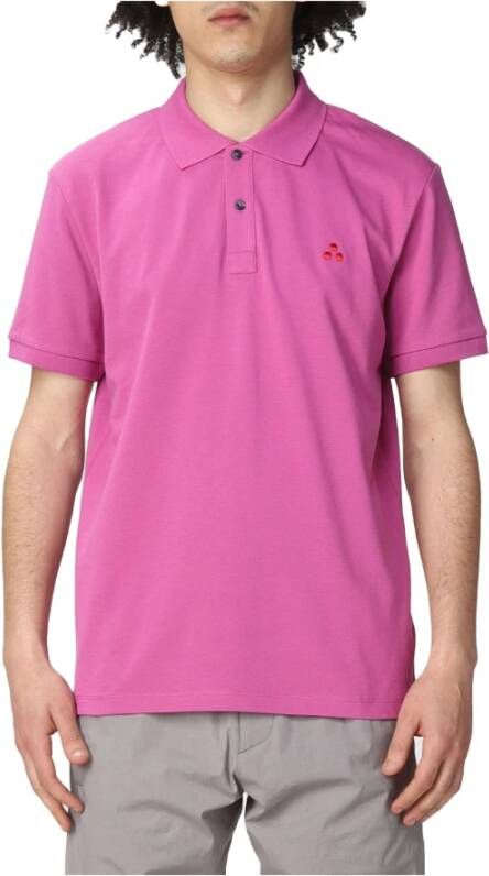 Peuterey Zeno Basic Polo Shirt Fuchsia Roze Heren