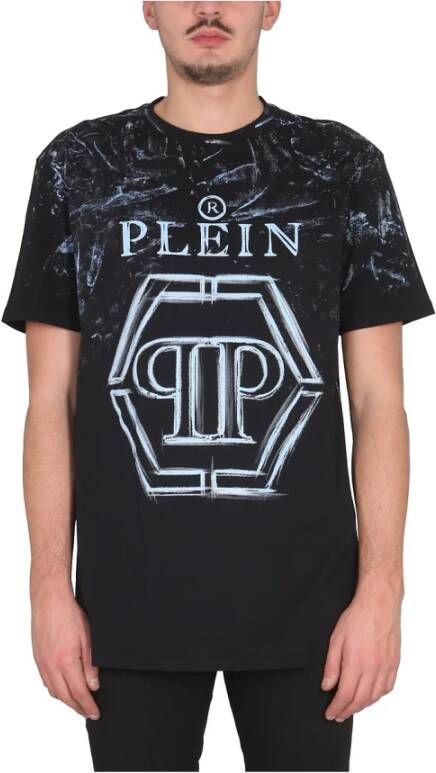 Philipp Plein Heren T-shirt Mtk5870 Zwart Black Heren