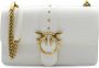Pinko Klassieke Love Tas met Interne Verdeling en Gouden Iconisch Logo White Dames - Thumbnail 2