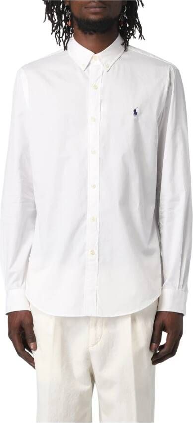 Ralph Lauren Stijlvolle Slim Fit Witte Katoenen Overhemd White Heren