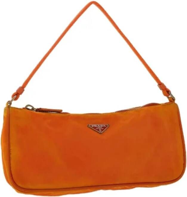 Prada Vintage Pre-owned Nylon prada-bags Oranje Dames