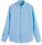 SCOTCH & SODA Heren Overhemden Regular-fit Linen Shirt With Sleeve Roll-up Lichtblauw - Thumbnail 2