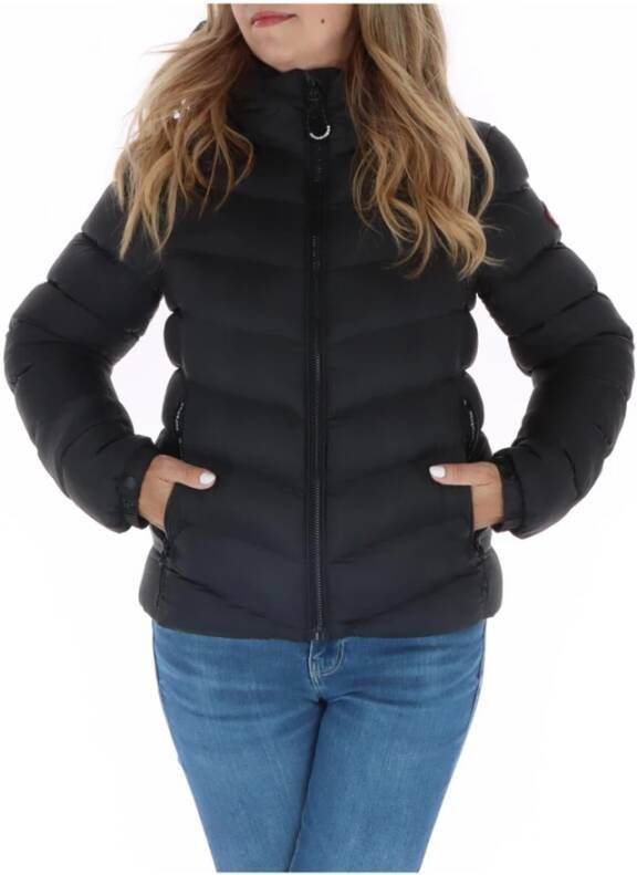 Superdry Gedrukte hoodie jas voor vrouwen Black Dames