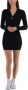 Tommy Jeans Zwarte Mini Jurk Tjw Collar Badge Sweater Dress - Thumbnail 9