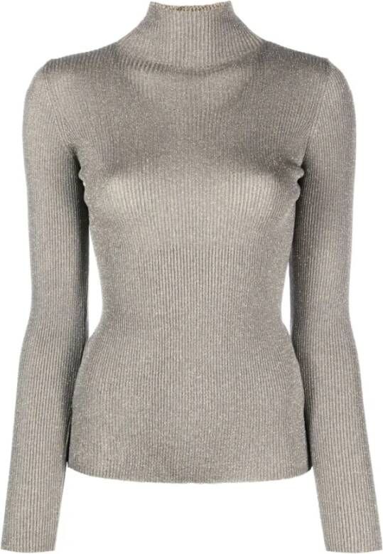 Twinset Natuurlijke Salie Mock-Neck Sweater Grijs Dames