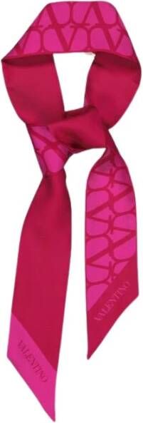 Valentino Garavani Zijdeachtige sjaals Roze Dames