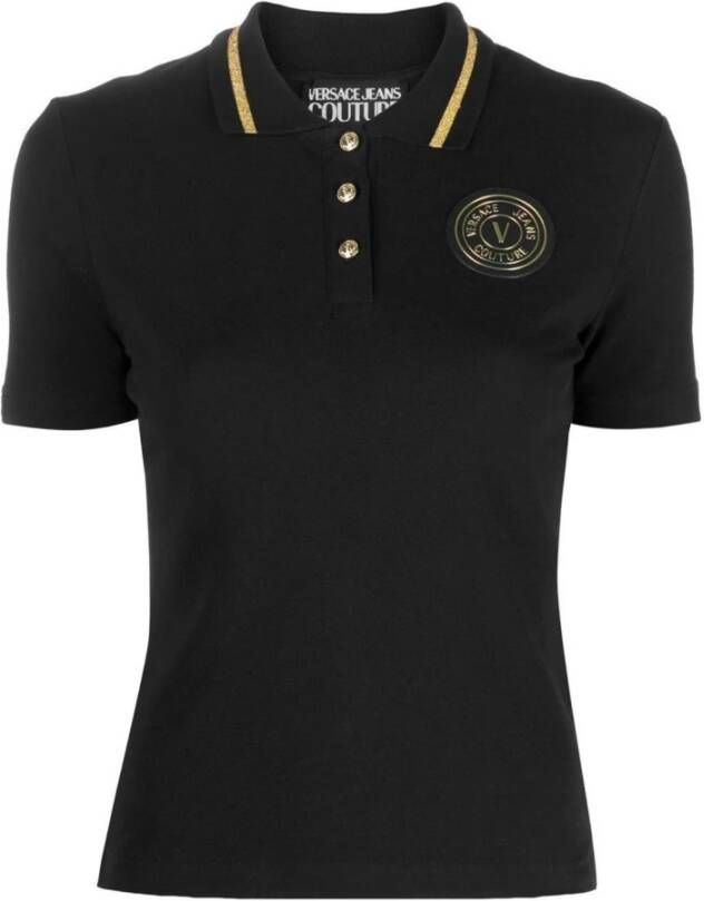 Versace Jeans Couture Polo Shirts Black Dames