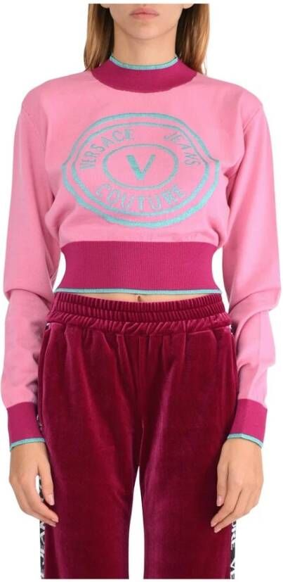 Versace Jeans Couture Roze Sweaters voor Vrouwen Pink Dames