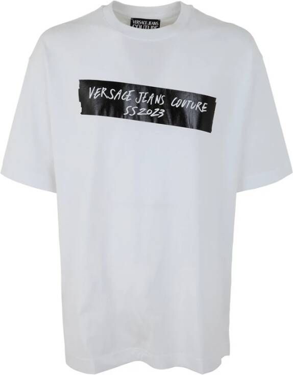 Versace Jeans Couture T-shirts and Polos White Wit Heren