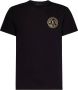 Versace Jeans Couture Zwarte T-shirts en Polos met Metallic Goud V-Embleem Logo Black Heren - Thumbnail 1