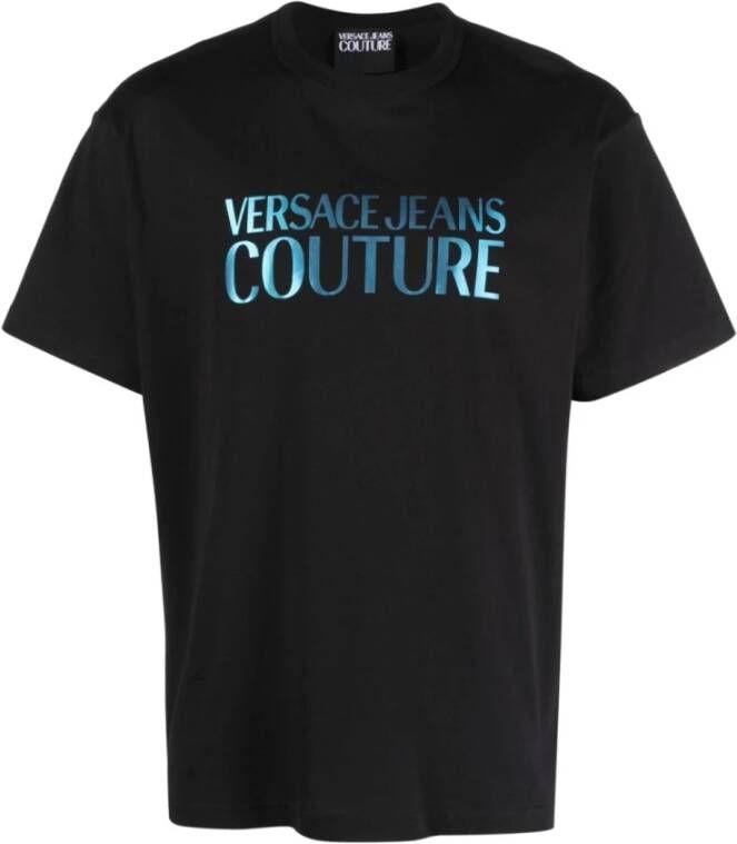 Versace Jeans Couture Zwarte T-shirts en Polos Stijlvolle toevoeging aan je garderobe Black Heren