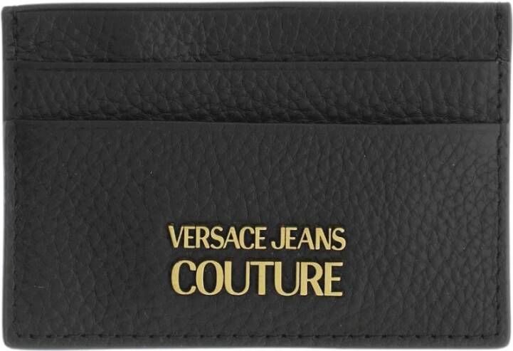Versace Jeans Couture Stijlvolle Kaarthouder voor Georganiseerde Kaarten Black Heren