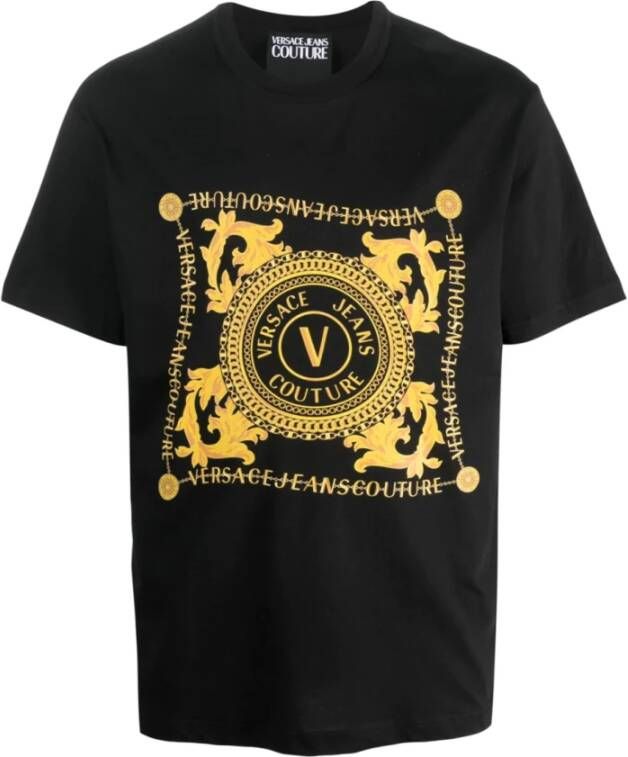 Versace Jeans Couture Zwarte T-shirts en Polos van Zwart Heren