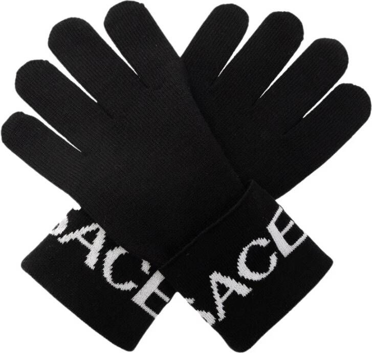 Versace Wollen handschoenen Zwart Heren