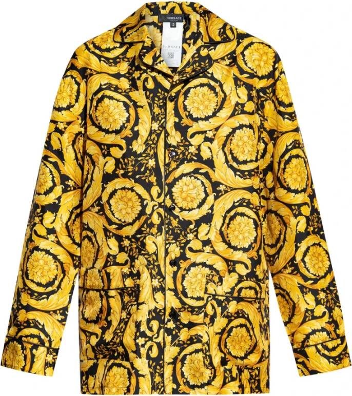 Versace Zijden pyjama top Yellow Dames