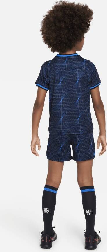 Nike Chelsea FC 2023 24 Uit Dri-FIT driedelig tenue voor kleuters Blauw