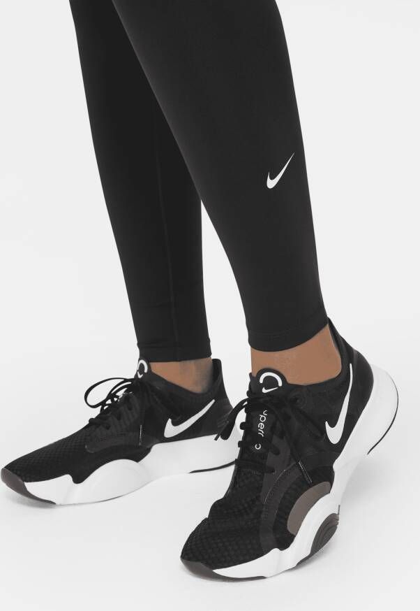 Nike One Legging met halfhoge taille voor dames Zwart