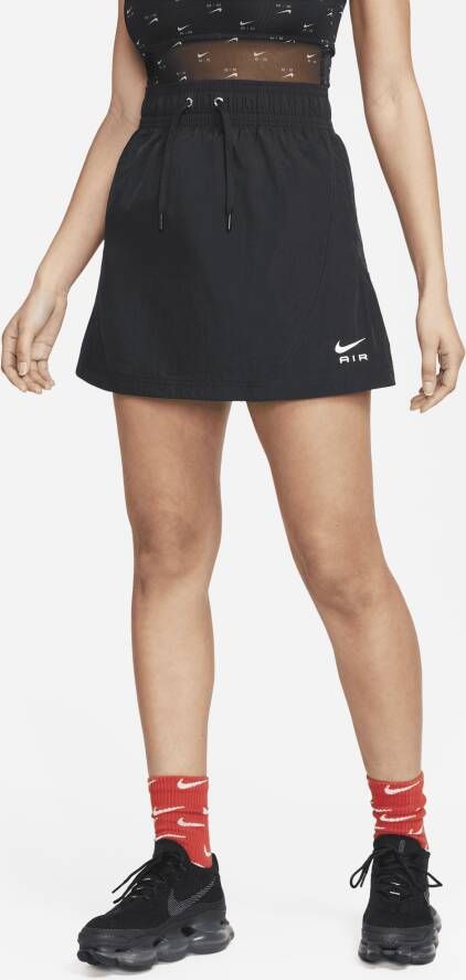 Nike Air High-waisted Woven Miniskirt Rokken Kleding black black white maat: XS beschikbare maaten:XS S M L