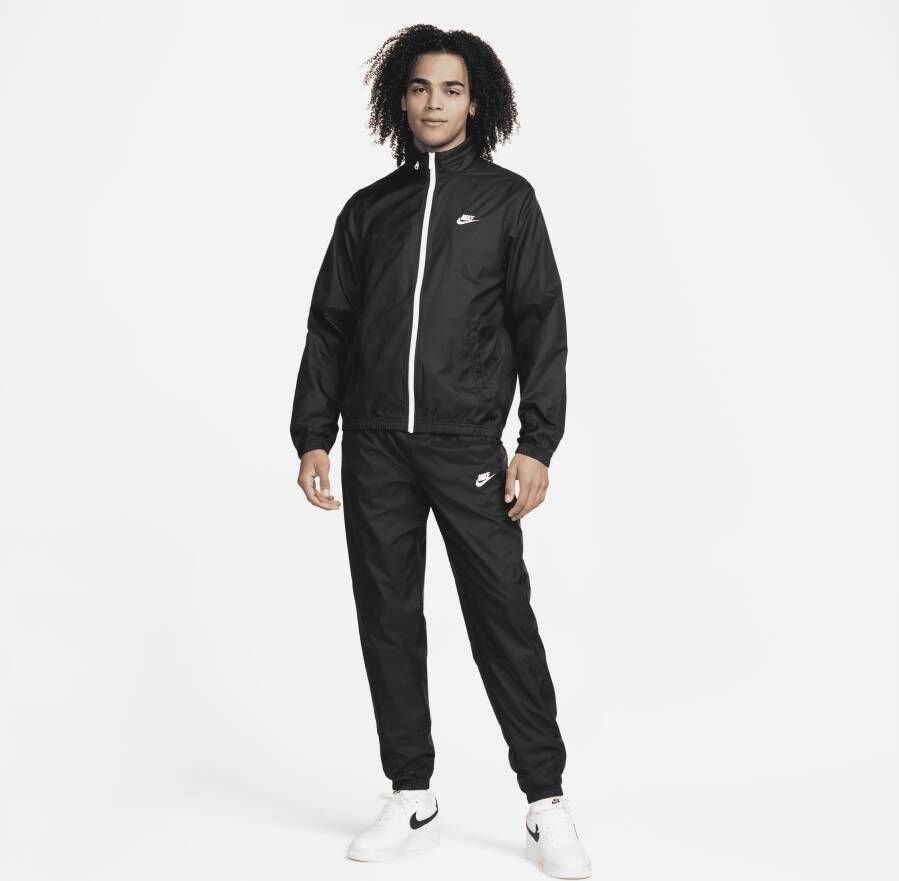 Nike Sportswear Club Lined Woven Track Suit Trainingspakken Kleding black white maat: XL beschikbare maaten:S M L XL